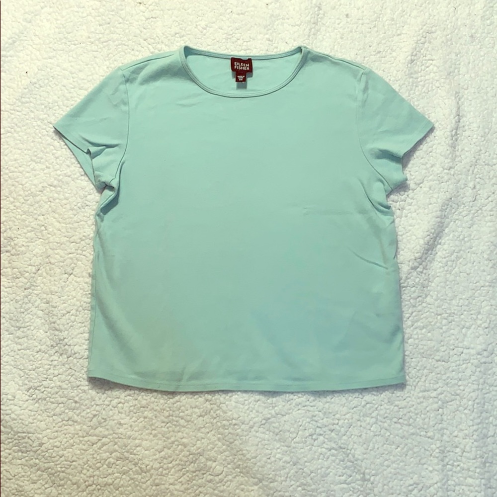 🔥Eileen Fisher light blue t-shirt 100% cotton